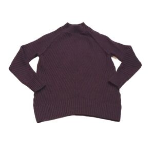 Sonoma Womens Sweater Sz M Purple Ribbed Pullover Turtleneck Winter Knit Warm